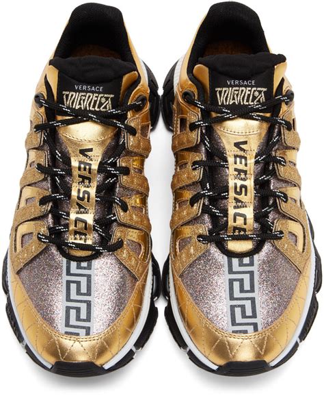 versace trigreca lace-up sneakers|versace trigreca sneakers gold.